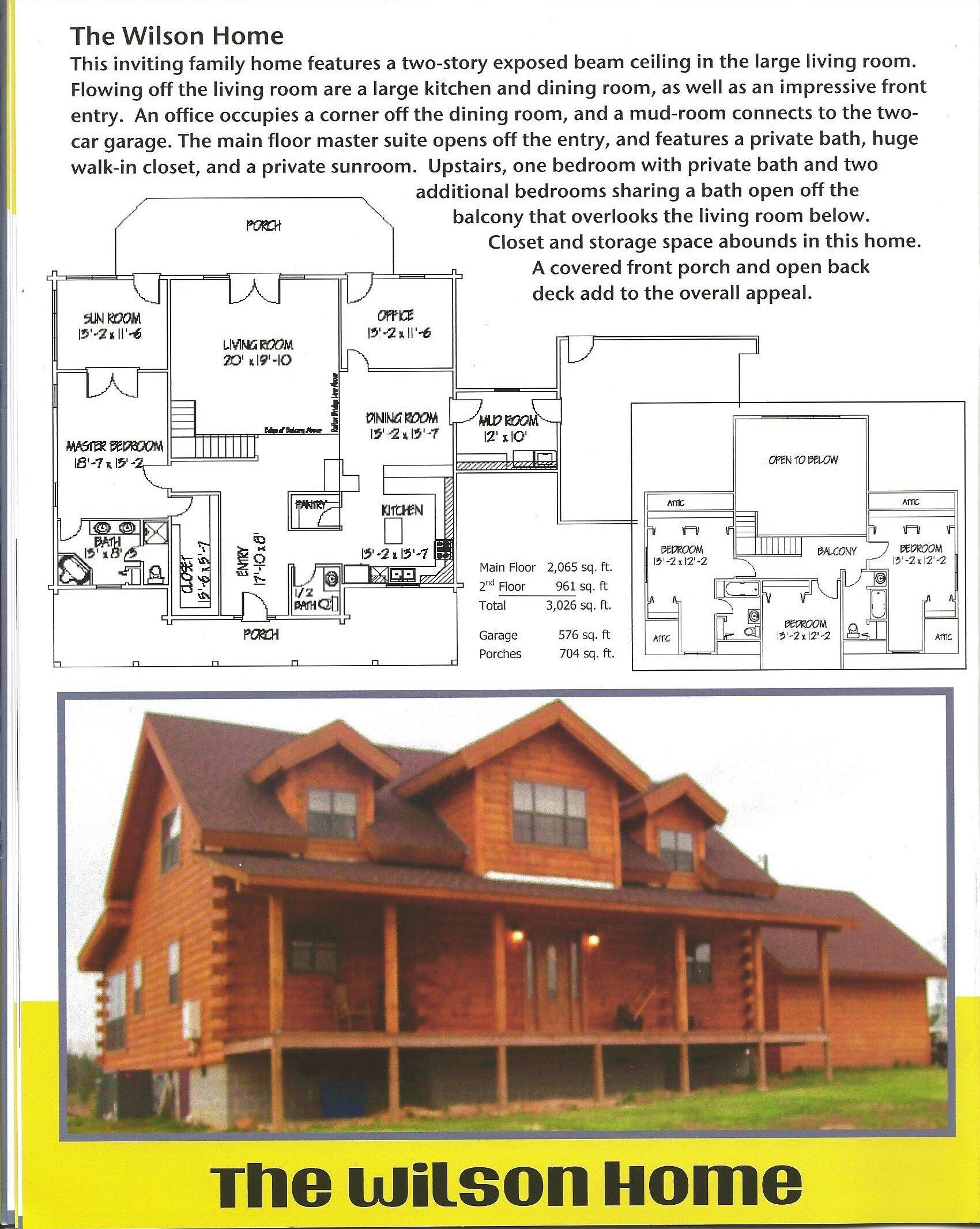 floor plans for the wilson home