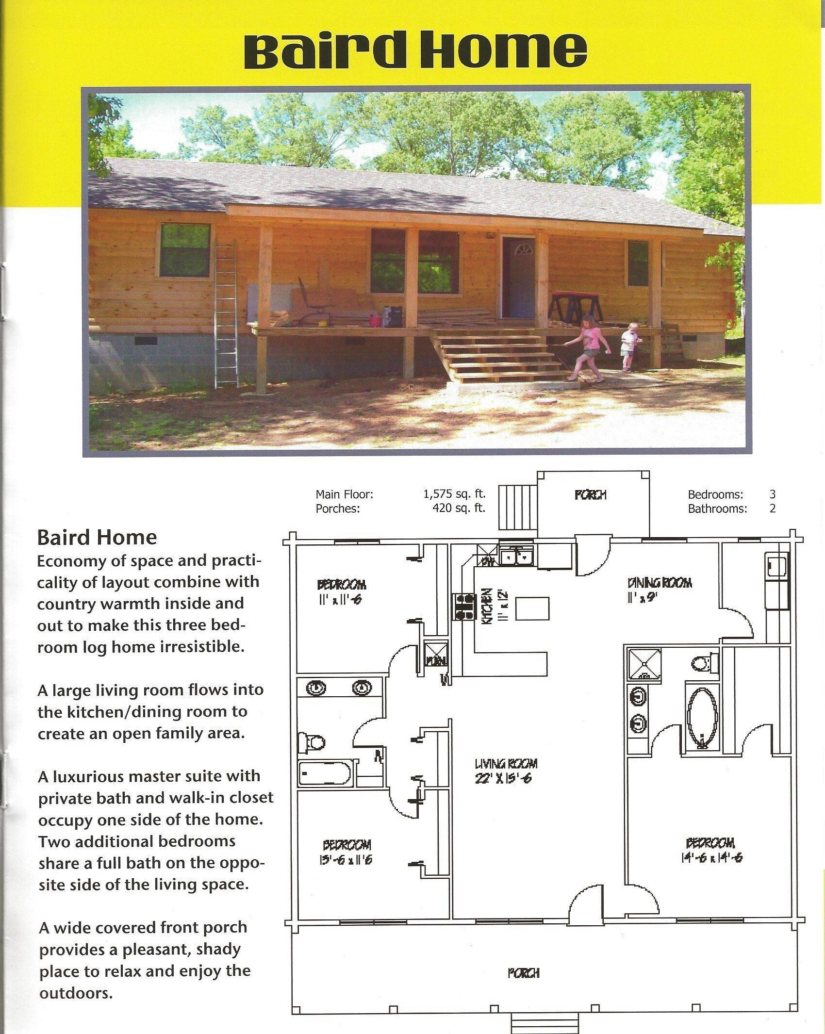 floor plans for the baird home