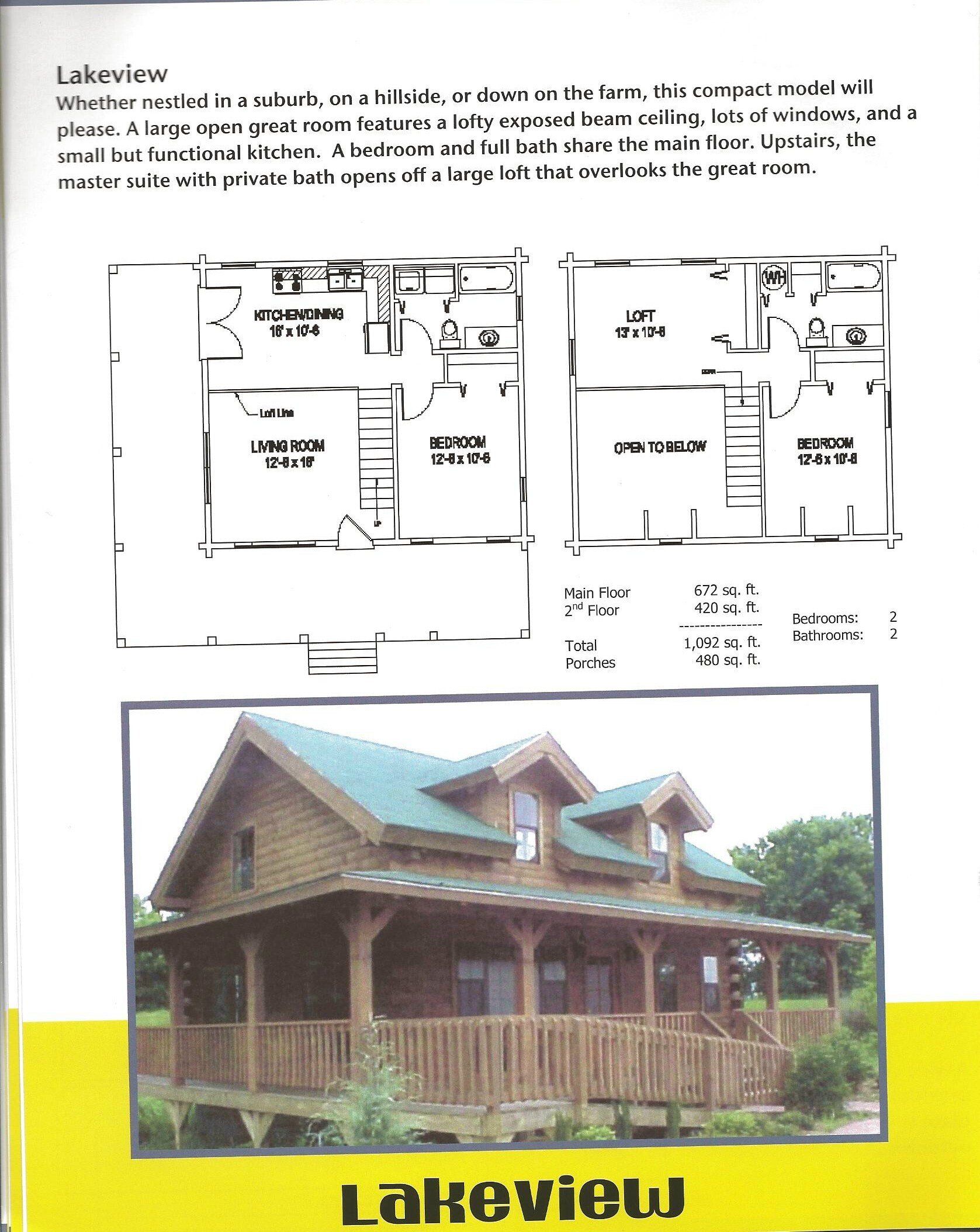 floor plans for the lake view home