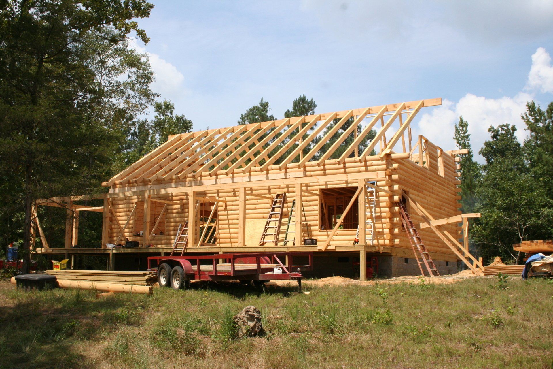 building a log house 13