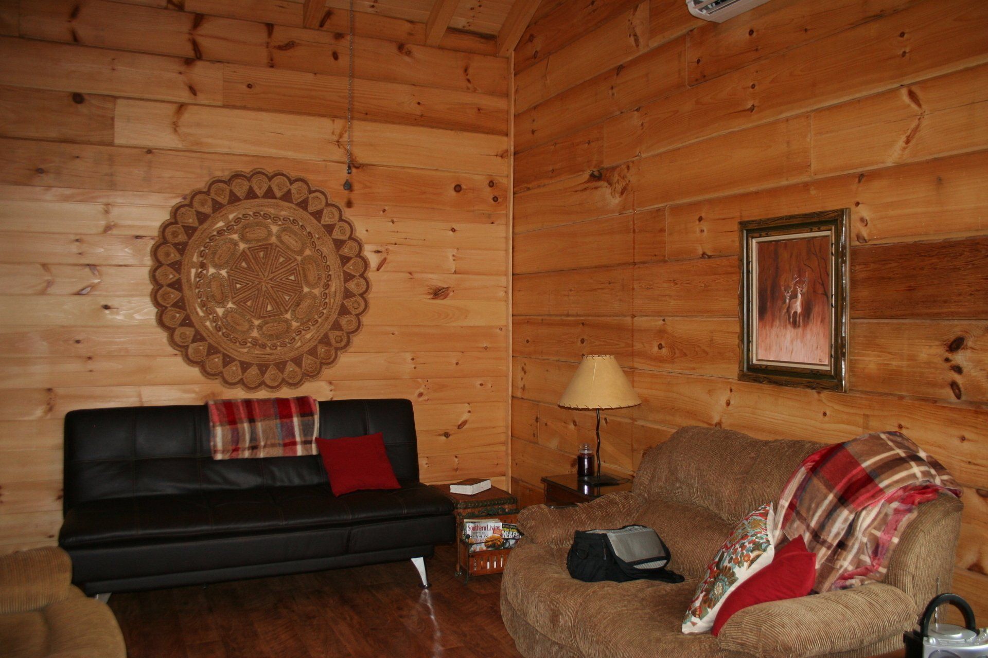 inside the log house