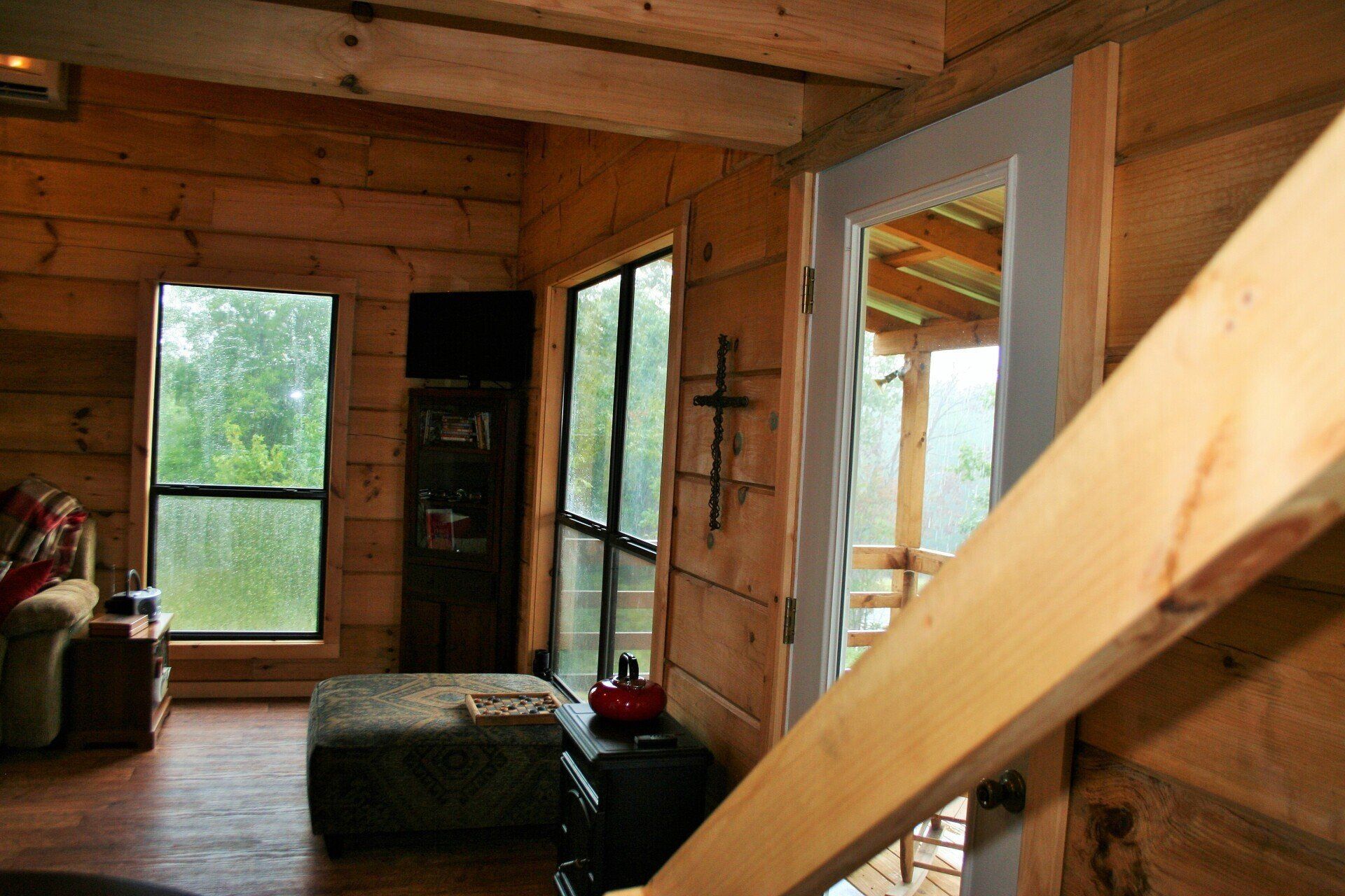 log house living room