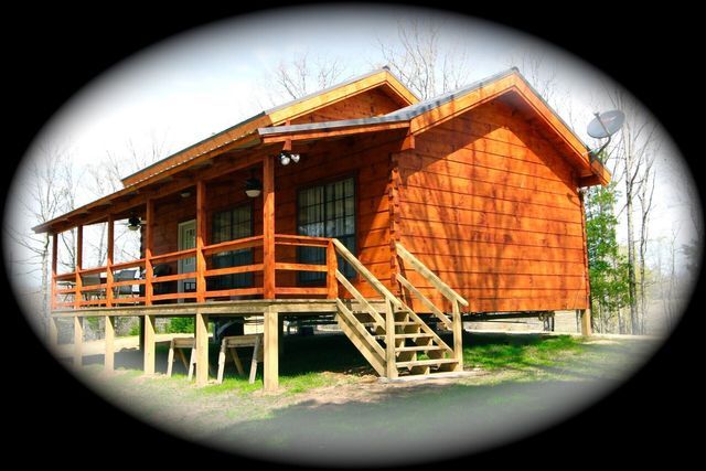 side view of the loghouse