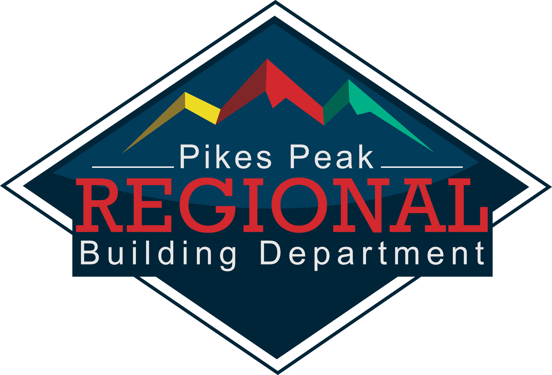 A logo for the pikes peak regional building department
