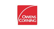 Owens Corning logo: Red square with a curved white line, and 