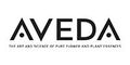 The black Aveda logo featuring the brand name and the tagline 