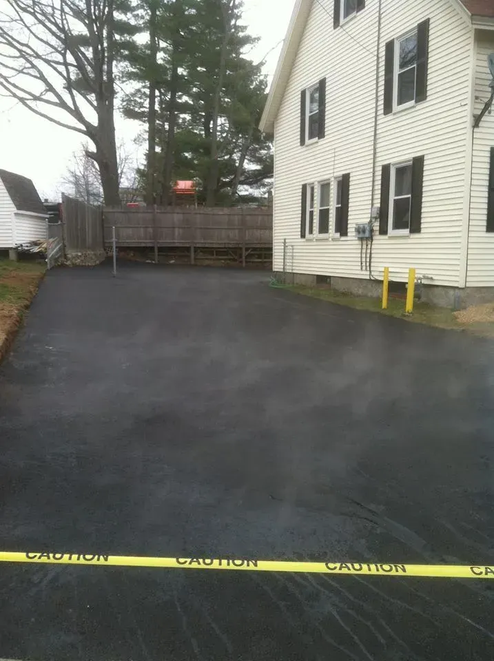 Residential asphalt driveway
