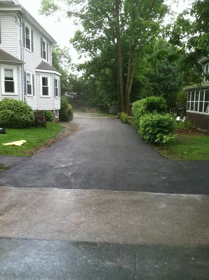 Residential asphalt driveway
