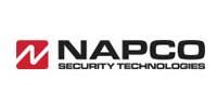 NAPCO Security Technologies logo: Red square with white