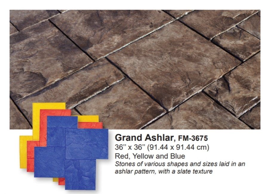 A picture of a brick floor with the words grand ashlar fm-3675
