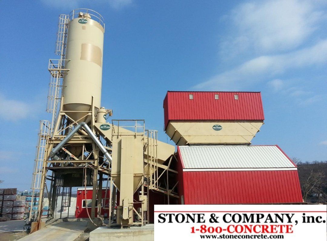 A large concrete plant is owned by stone & company inc.