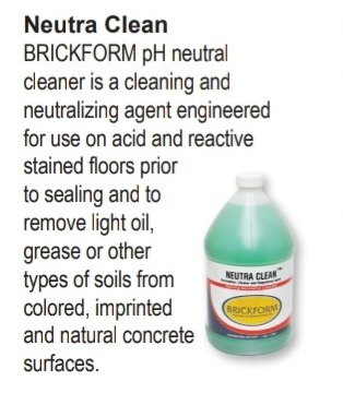 A bottle of neutral clean brickform ph neutral cleaner