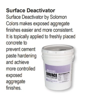 Surface deactivator by solomon colors makes exposed aggregate finishes easier and more consistent
