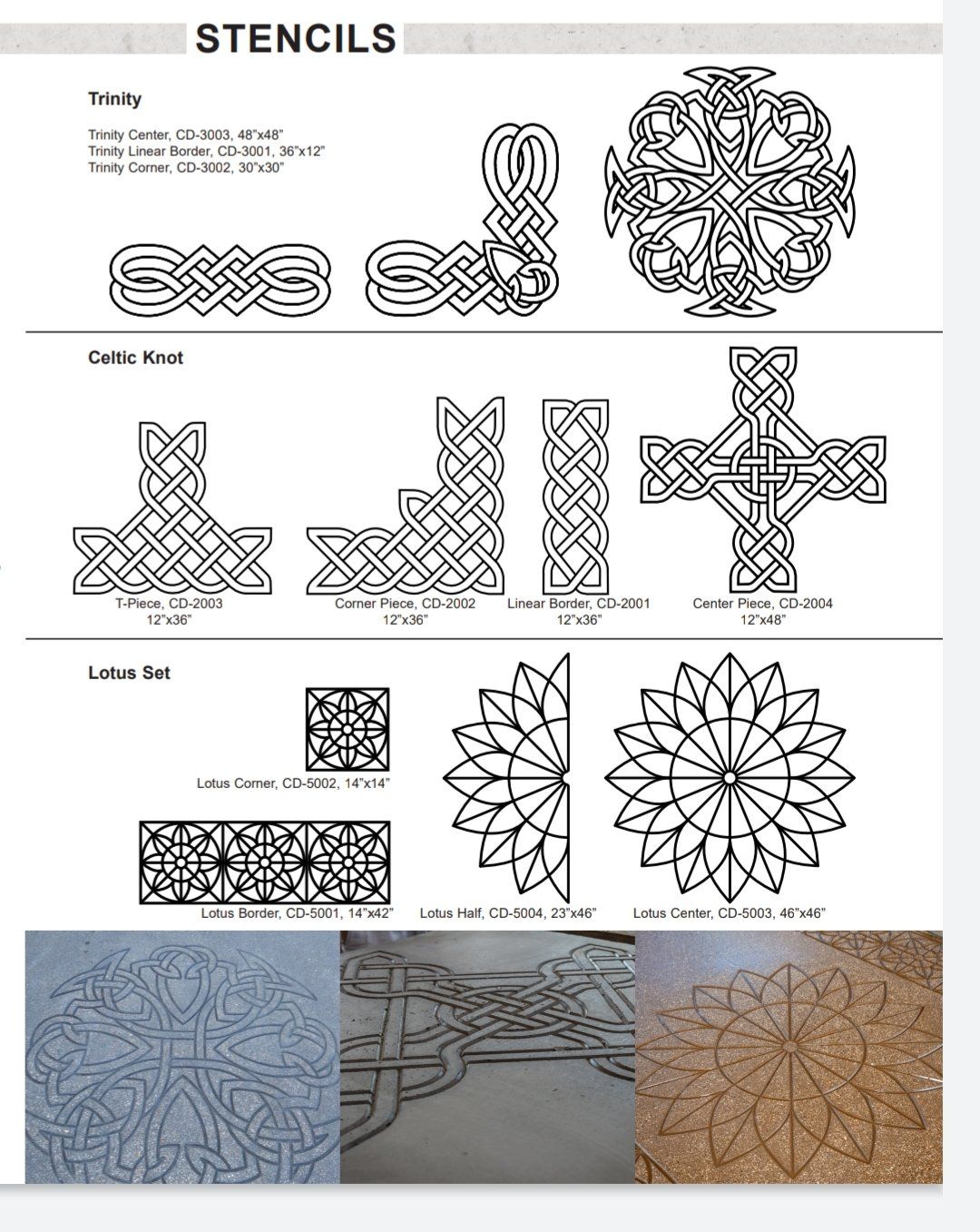 There are many different types of stencils on this page.