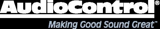 A logo for audiocontrol making good sound great