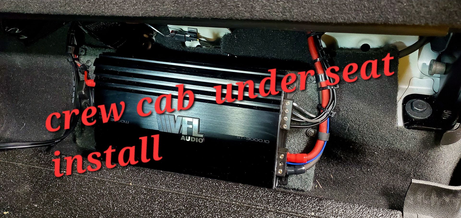 Crew cab underseat install