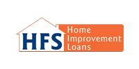 HFS Home Improvement Loans logo with blue and orange house icon