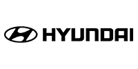 The Hyundai logo, featuring a slanted, stylized letter 
