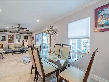 dining and living area painting