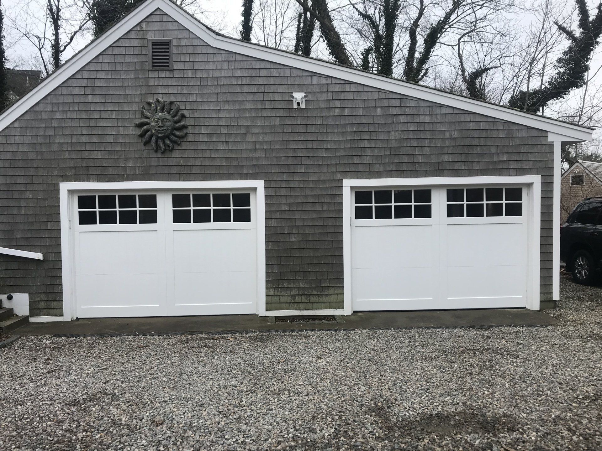 wood composite overlay double door white