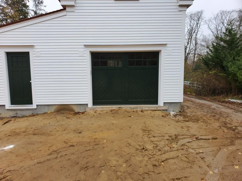 wood composite overlay black doors