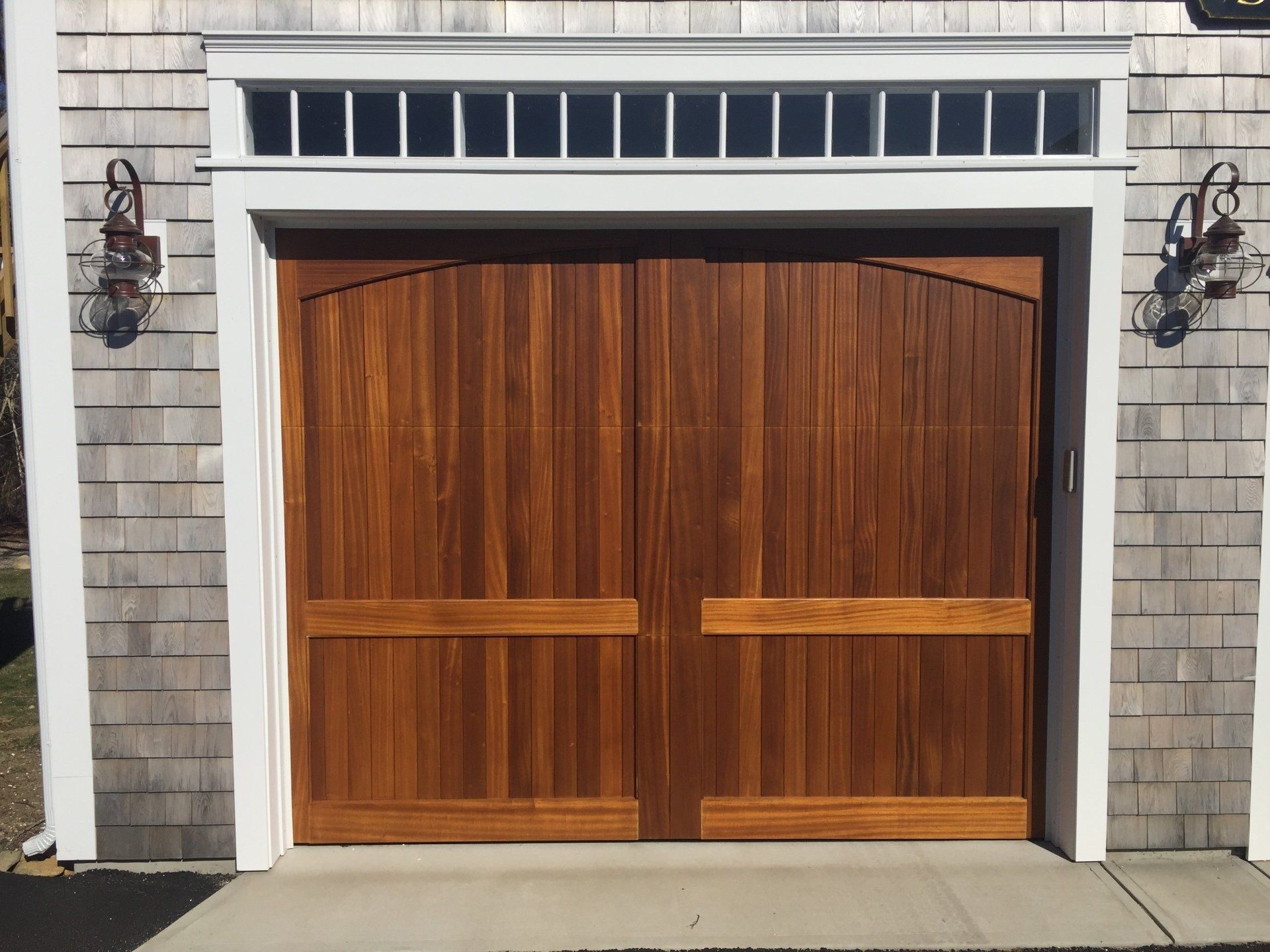 front door wood overlay oak color