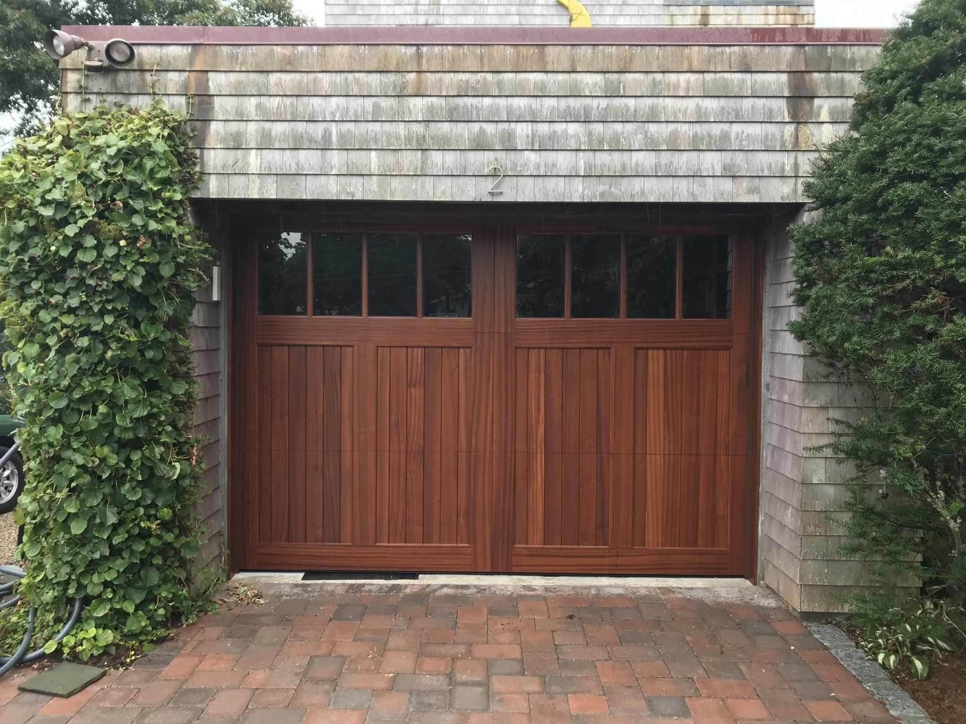 front door wood overlay