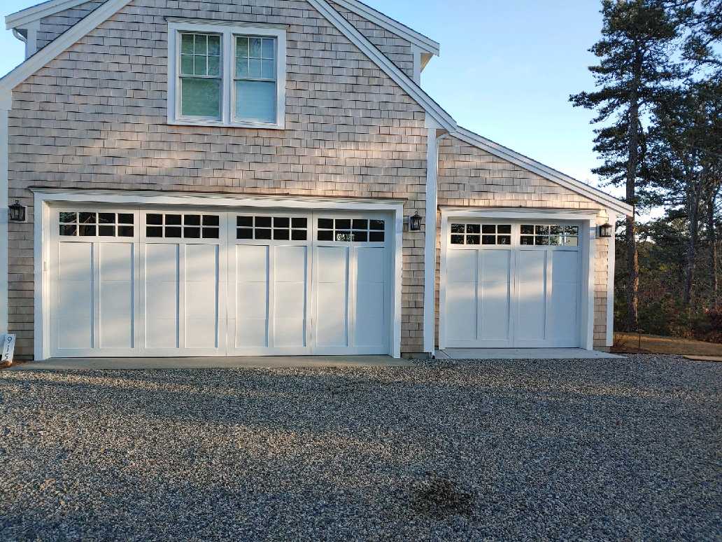 4-panel garage door and 2-panel garage door