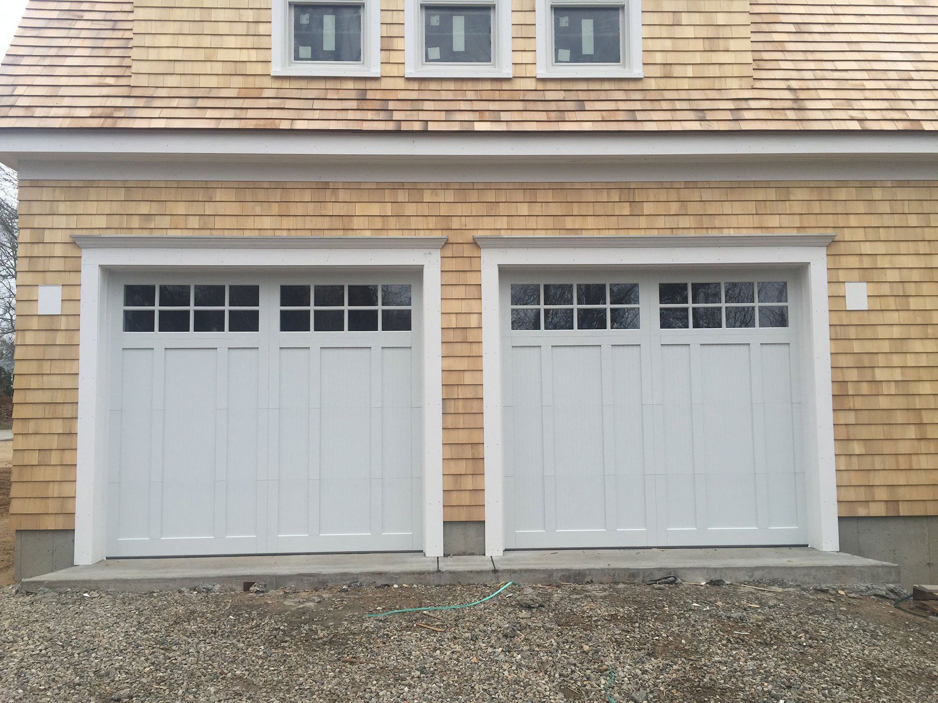 two garage doors