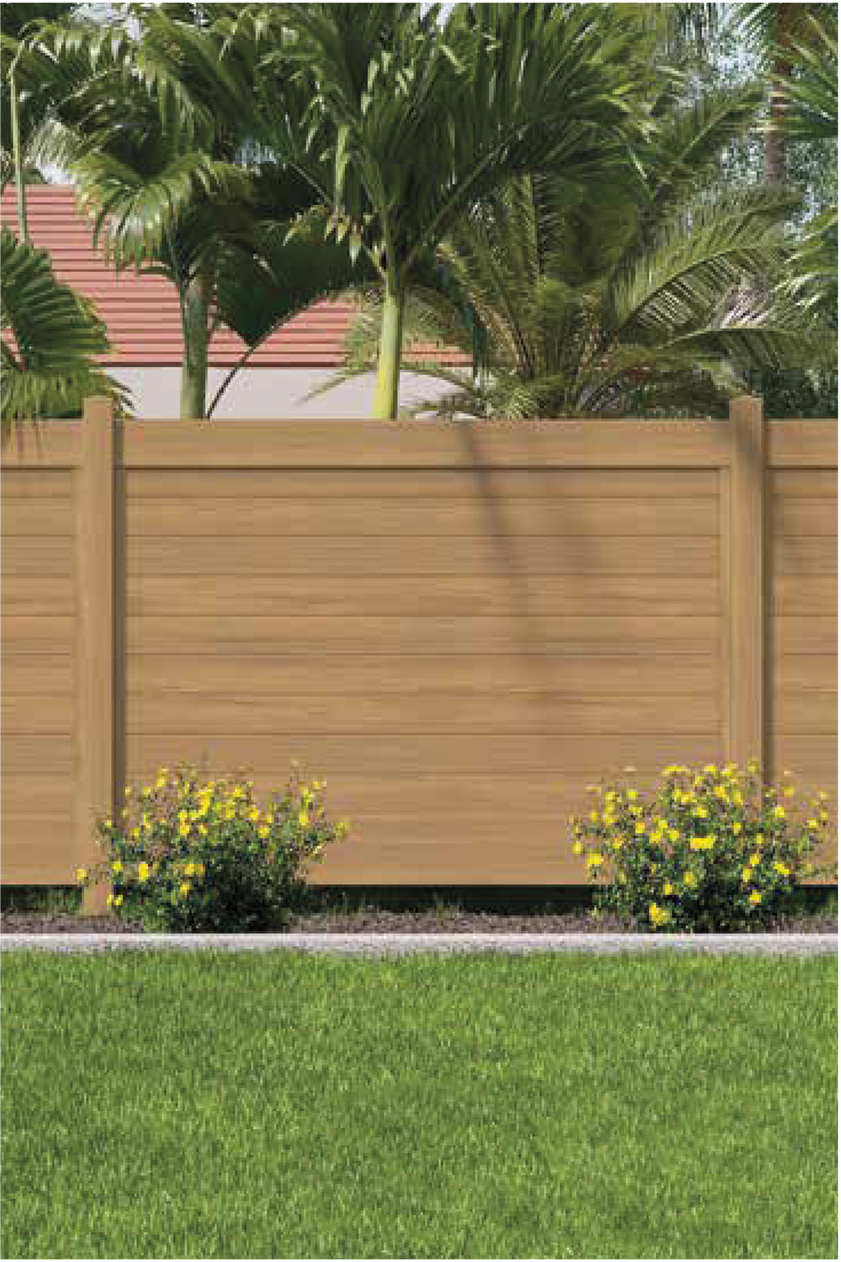 Brown vinyl fence