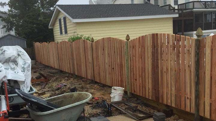 Wooden fence