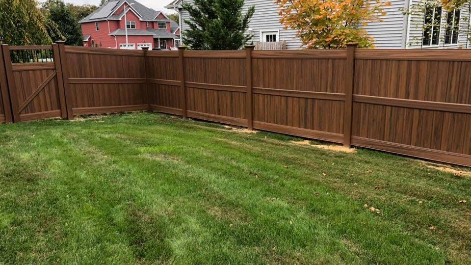 Wood private fence