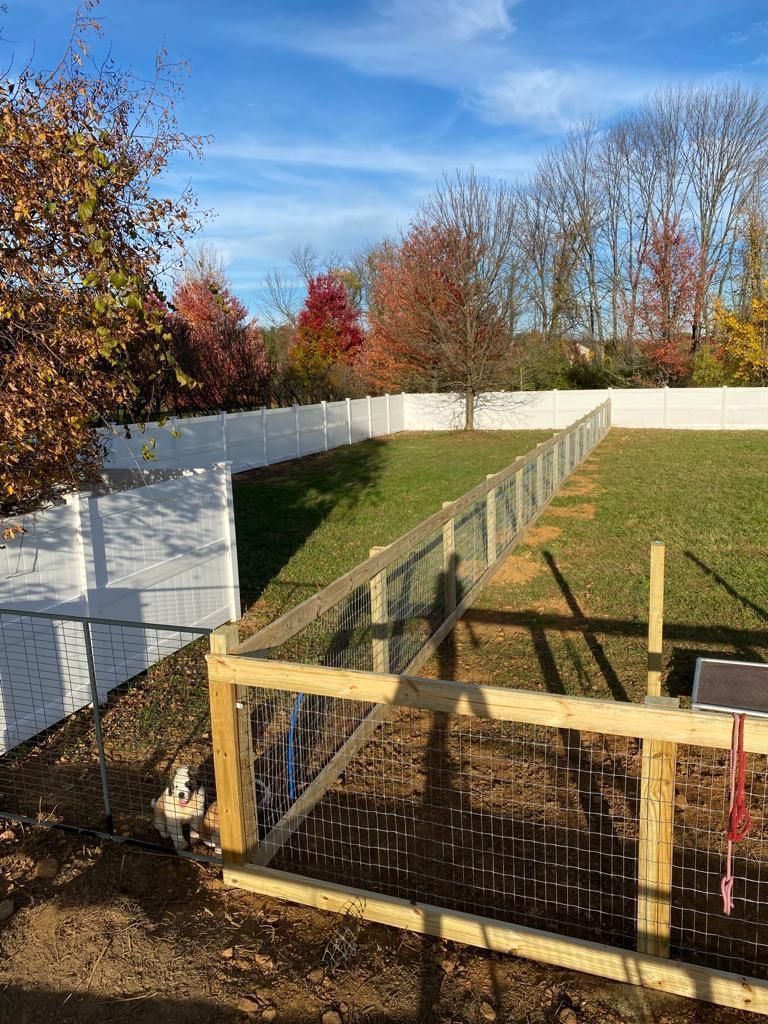Wood and chain-link fence