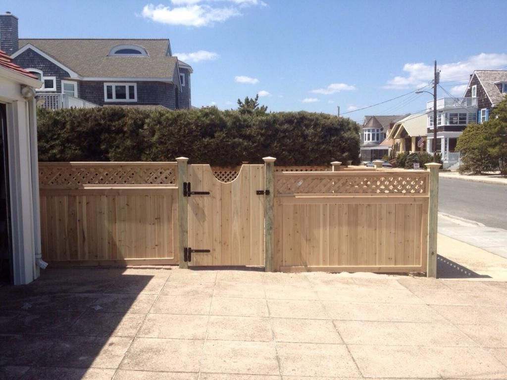 Wooden fence with a gate