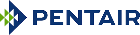 Pentair logo with a blue geometric shape and the company name in blue.