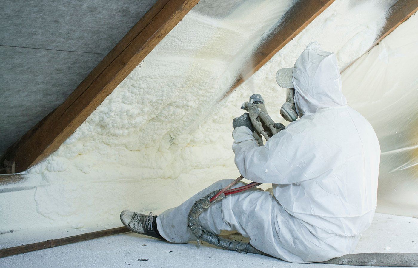Spray foam insulation