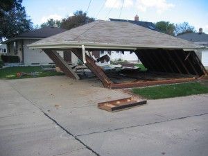 Removal of old garage.
