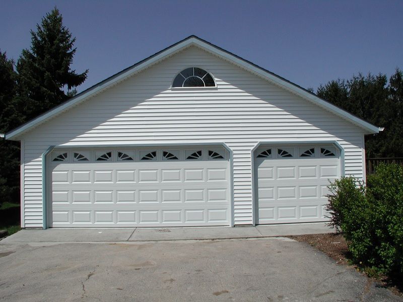 Three-car garage
