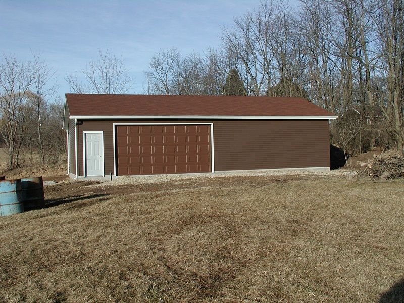Three-car garage