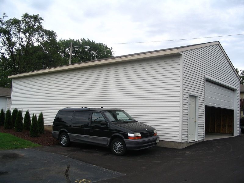 Three-car garage