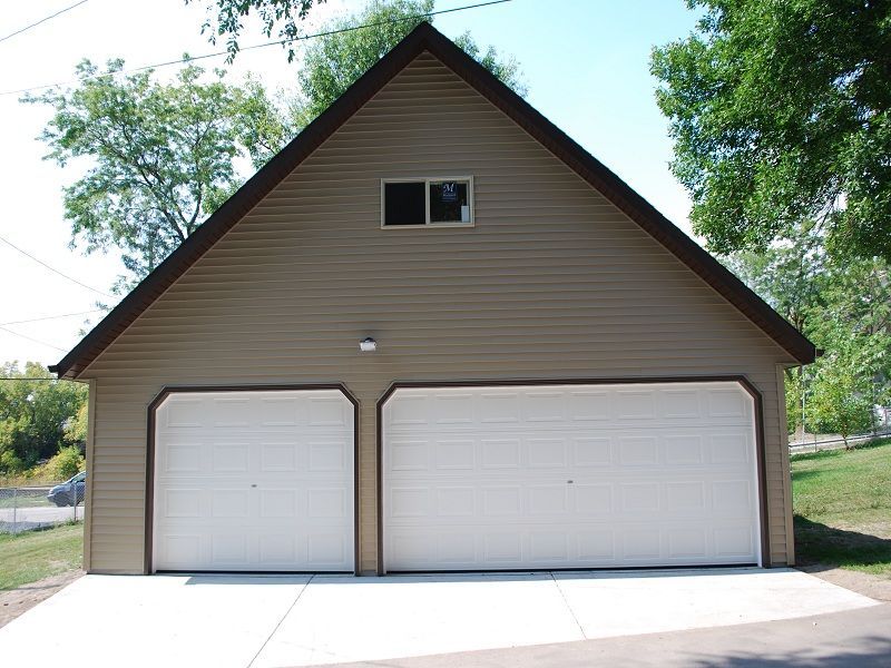 Three-car garage