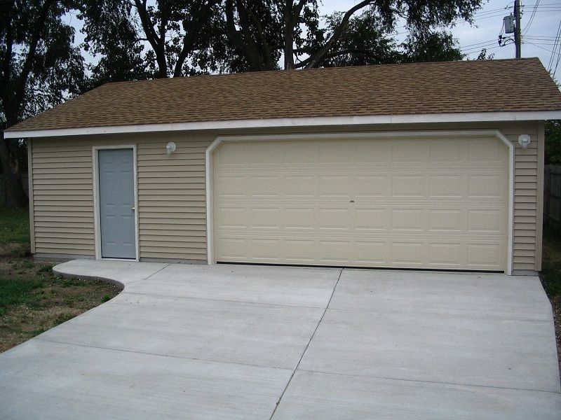 Three-car garage
