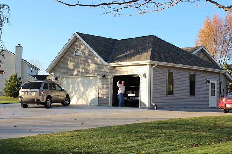 Attached garage