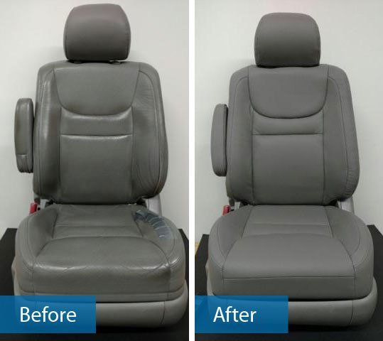 Leather seats before and after