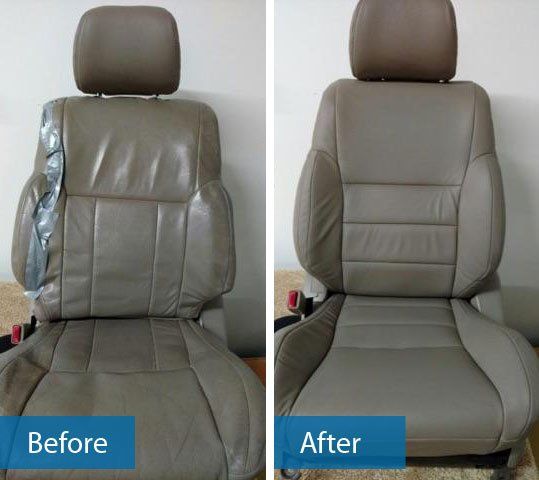 Leather seats before and after