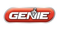 Genie logo in red and white with a stylized genie lamp icon