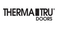 Therma-Tru Doors logo in black text with a stylized door icon on a white background