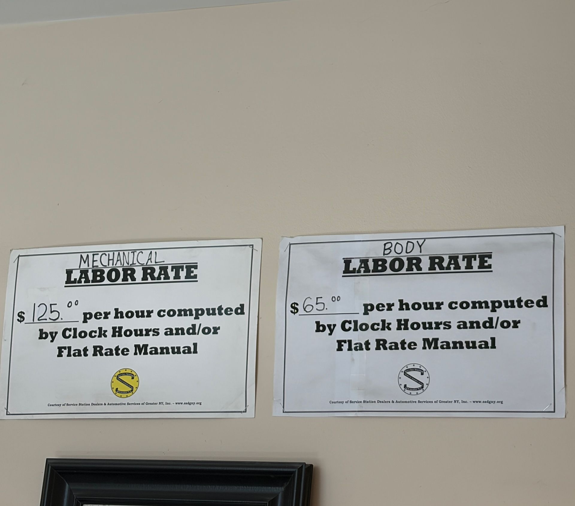 Chester Collision Inc's mechanical labor rate and body labor rate