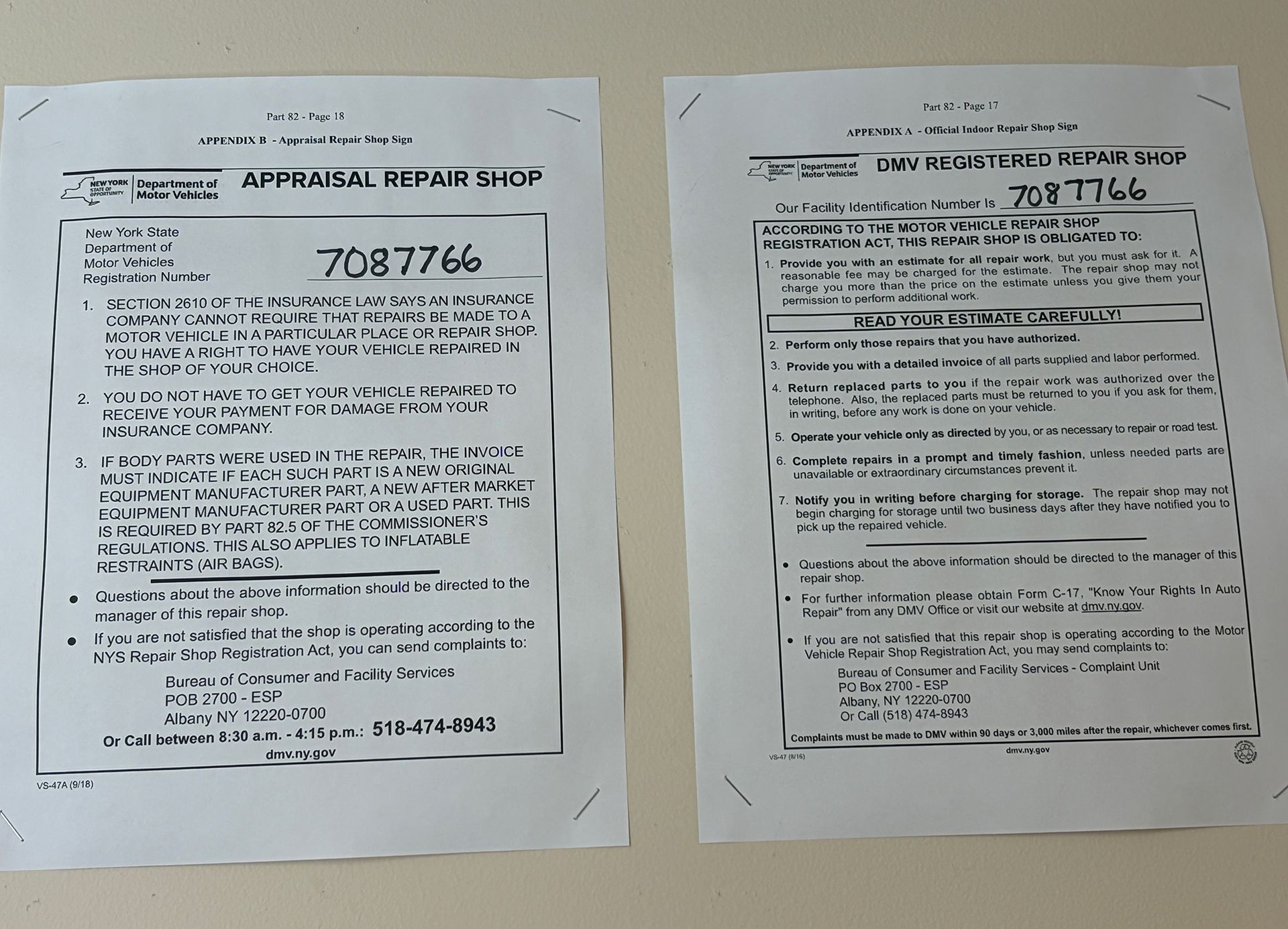 Chester Collision Inc is a DMV-registered repair shop

