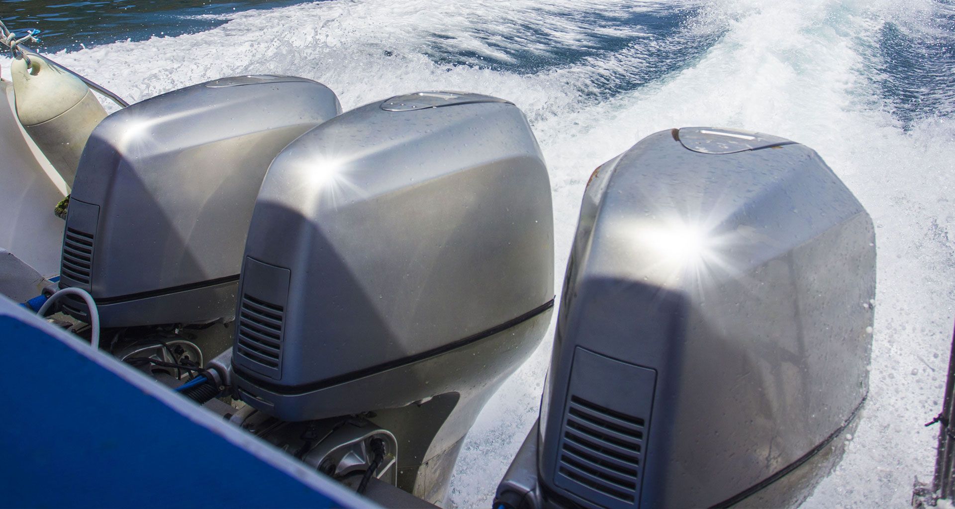 Three outboard engines.